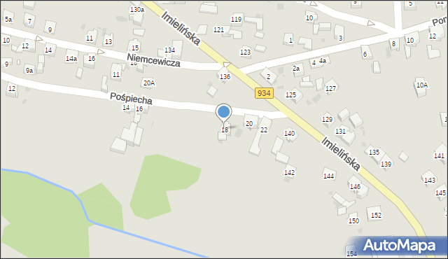 Imielin, Pośpiecha Pawła, ks., 18, mapa Imielin