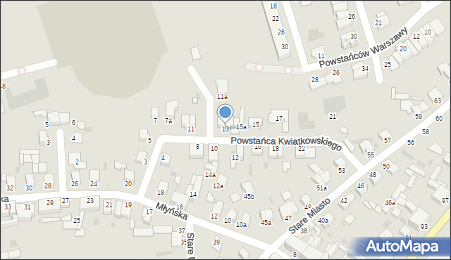 Inowrocław, Powstańca Kwiatkowskiego, 13, mapa Inowrocławia
