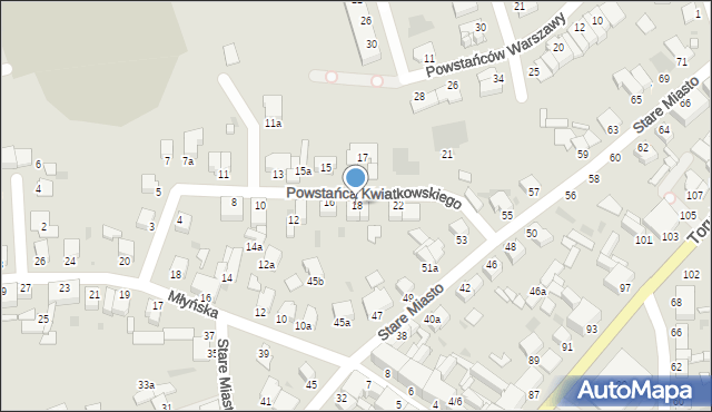 Inowrocław, Powstańca Kwiatkowskiego, 18, mapa Inowrocławia