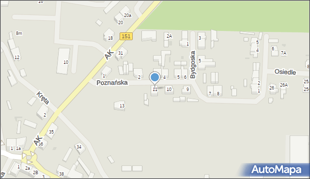 Ińsko, Poznańska, 11, mapa Ińsko