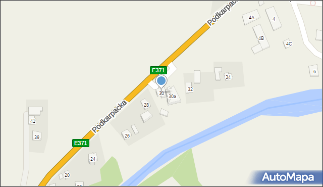 Iskrzynia, Podkarpacka, 30, mapa Iskrzynia