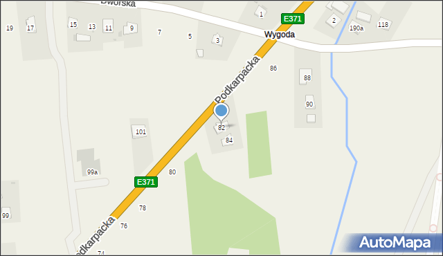 Iskrzynia, Podkarpacka, 82, mapa Iskrzynia