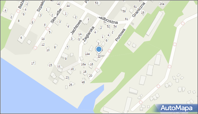 Izbica, Portowa, 12, mapa Izbica