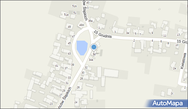 Izbicko, Powstańców Śląskich, 34, mapa Izbicko