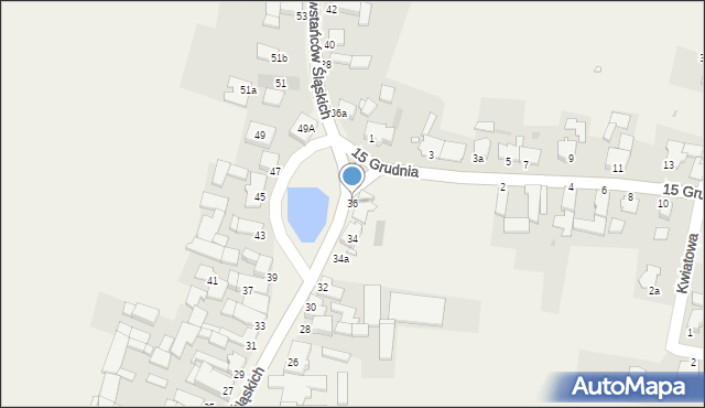 Izbicko, Powstańców Śląskich, 36, mapa Izbicko
