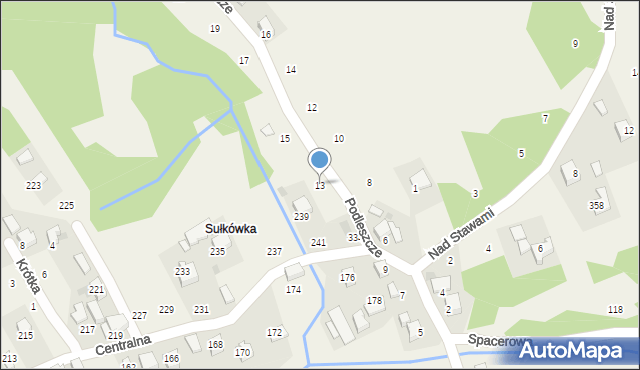 Izdebnik, Podleszcze, 13, mapa Izdebnik