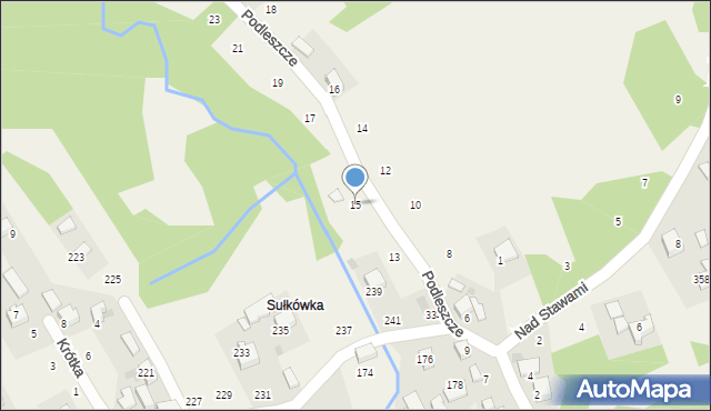 Izdebnik, Podleszcze, 15, mapa Izdebnik