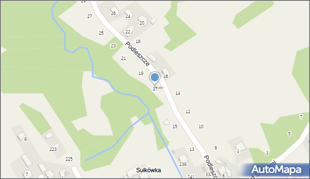 Izdebnik, Podleszcze, 17, mapa Izdebnik