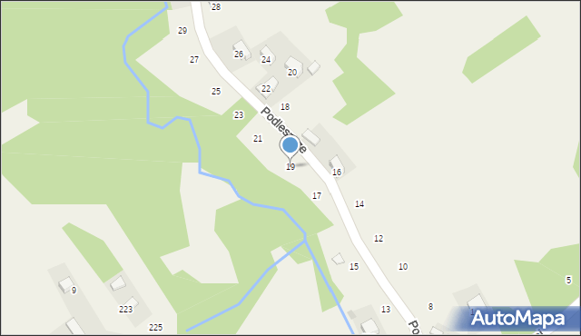 Izdebnik, Podleszcze, 19, mapa Izdebnik