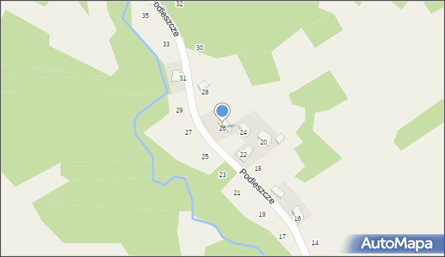 Izdebnik, Podleszcze, 26, mapa Izdebnik