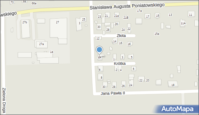 Jadów, Polskiego Października, 4A, mapa Jadów