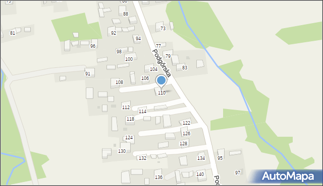 Jadowniki, Podgórska, 110, mapa Jadowniki