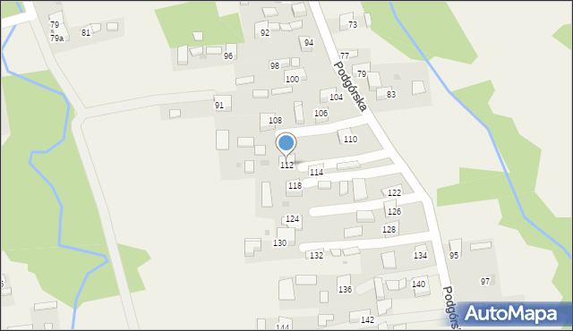 Jadowniki, Podgórska, 112, mapa Jadowniki