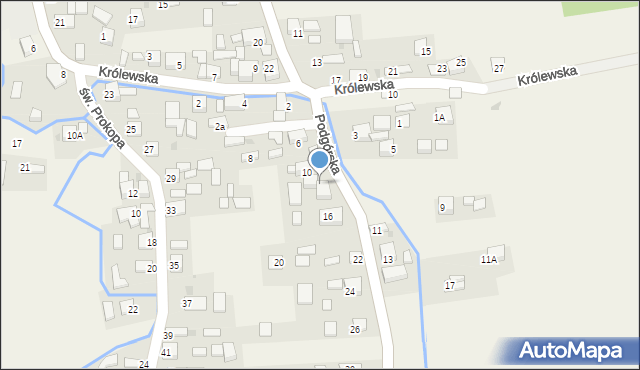 Jadowniki, Podgórska, 12, mapa Jadowniki