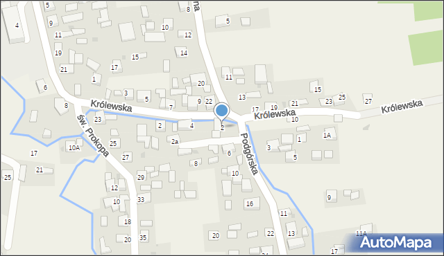 Jadowniki, Podgórska, 2, mapa Jadowniki