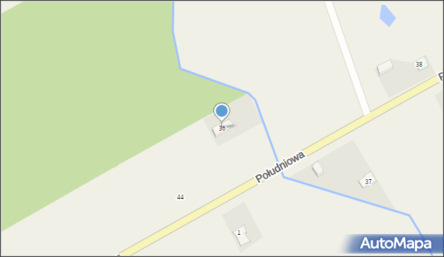 Jagatowo, Południowa, 36, mapa Jagatowo