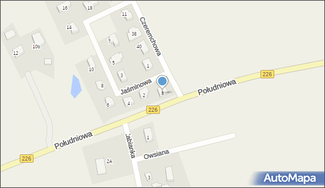 Jagatowo, Południowa, 8, mapa Jagatowo