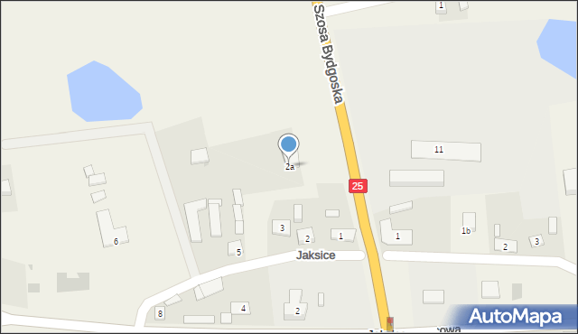 Jaksice, Powstańców Wielkopolskich, 2a, mapa Jaksice
