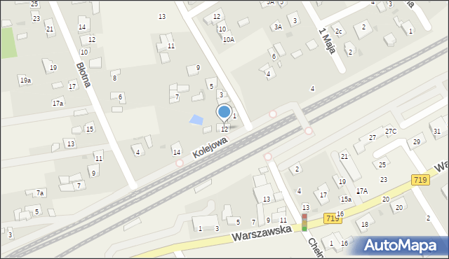 Jaktorów, Pomorska, 12, mapa Jaktorów