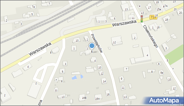 Jaktorów, Powstańców, 6B, mapa Jaktorów