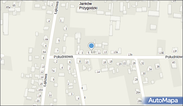 Janków Przygodzki, Południowa, 7, mapa Janków Przygodzki