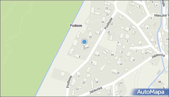 Jankowice, Podlesie, 11, mapa Jankowice