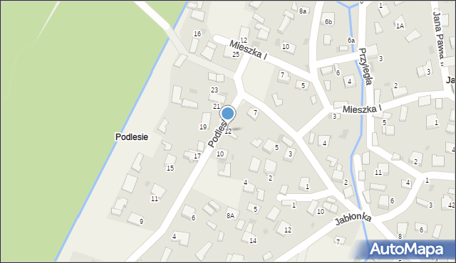 Jankowice, Podlesie, 12, mapa Jankowice