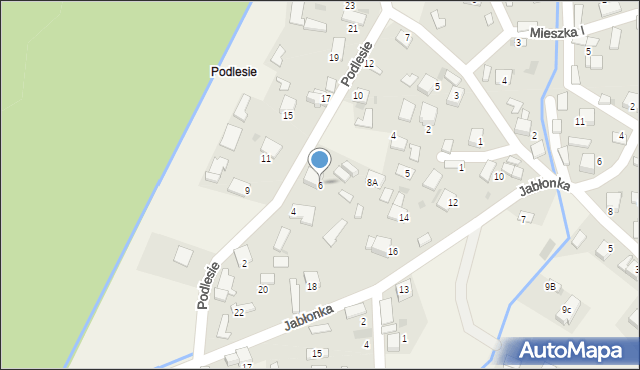 Jankowice, Podlesie, 6, mapa Jankowice