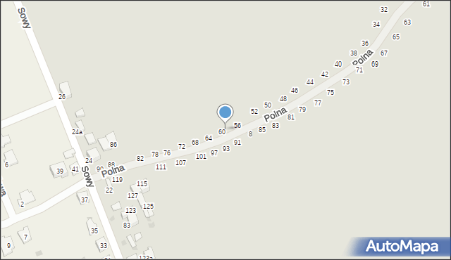 Janów Lubelski, Polna, 58a, mapa Janów Lubelski