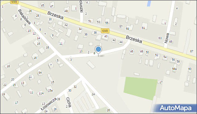 Janów Podlaski, Podborna, 3, mapa Janów Podlaski