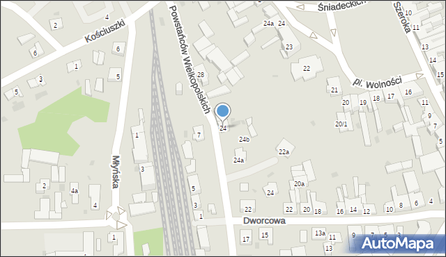 Janowiec Wielkopolski, Powstańców Wielkopolskich, 24, mapa Janowiec Wielkopolski