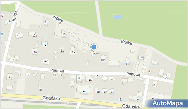 Jantar, Portowa, 10, mapa Jantar