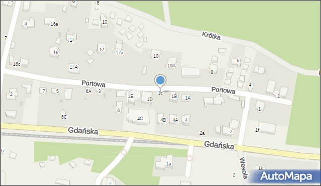 Jantar, Portowa, 1c, mapa Jantar