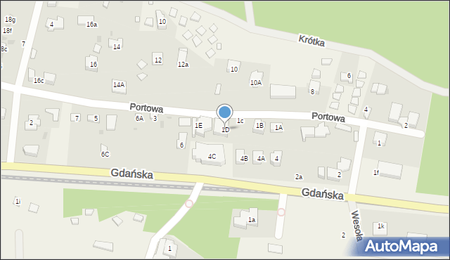 Jantar, Portowa, 1D, mapa Jantar