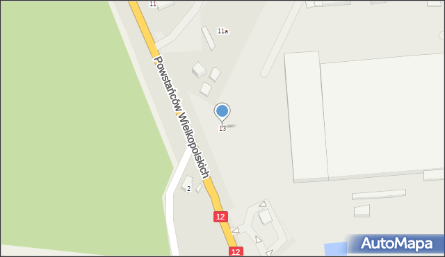Jarocin, Powstańców Wielkopolskich, 13, mapa Jarocin