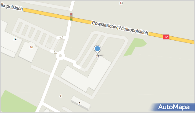 Jarocin, Powstańców Wielkopolskich, 18, mapa Jarocin