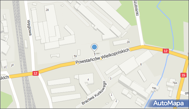 Jarocin, Powstańców Wielkopolskich, 3, mapa Jarocin