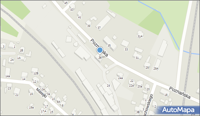 Jarocin, Poznańska, 26, mapa Jarocin