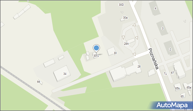 Jarocin, Poznańska, 30/1, mapa Jarocin