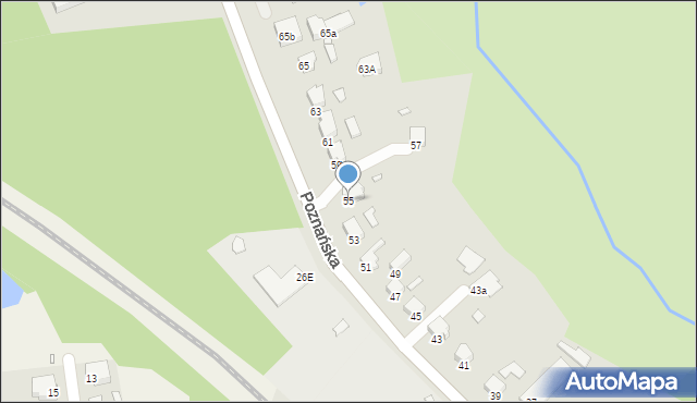 Jarocin, Poznańska, 55, mapa Jarocin