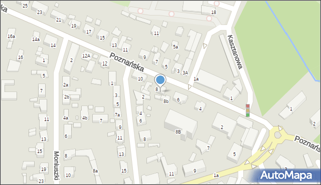 Jarocin, Poznańska, 8a, mapa Jarocin