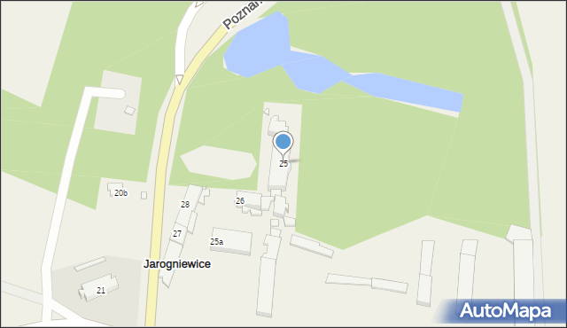 Jarogniewice, Poznańska, 25, mapa Jarogniewice