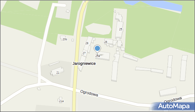 Jarogniewice, Poznańska, 25a, mapa Jarogniewice