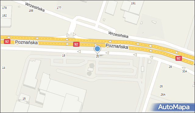 Jasin, Poznańska, 20, mapa Jasin