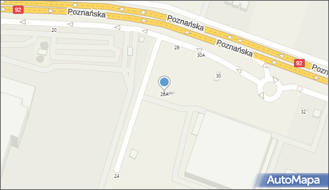 Jasin, Poznańska, 26A, mapa Jasin