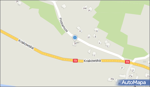 Jasło, Podzamcze, 1b, mapa Jasła