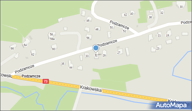 Jasło, Podzamcze, 31, mapa Jasła