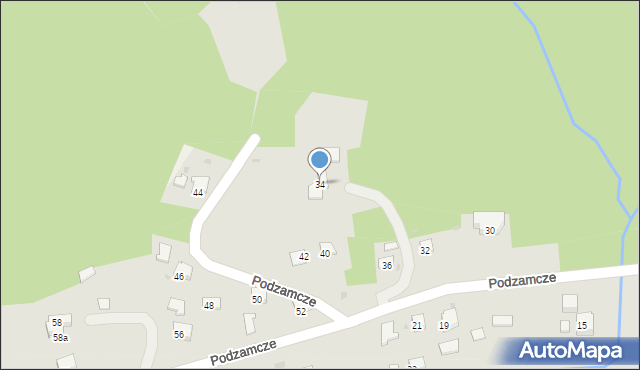 Jasło, Podzamcze, 34, mapa Jasła