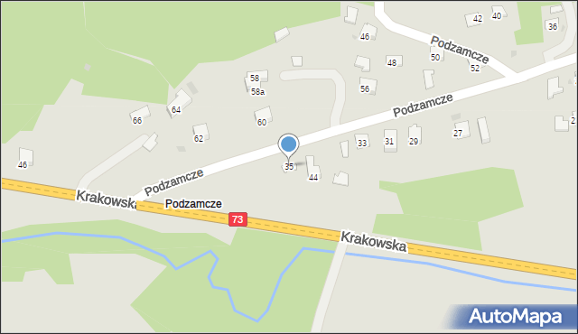 Jasło, Podzamcze, 35, mapa Jasła