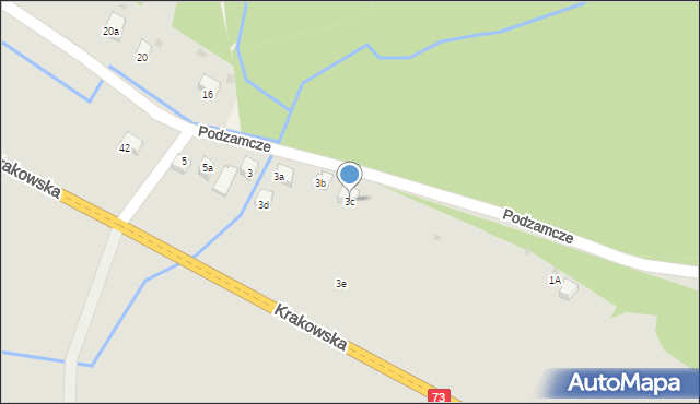 Jasło, Podzamcze, 3c, mapa Jasła